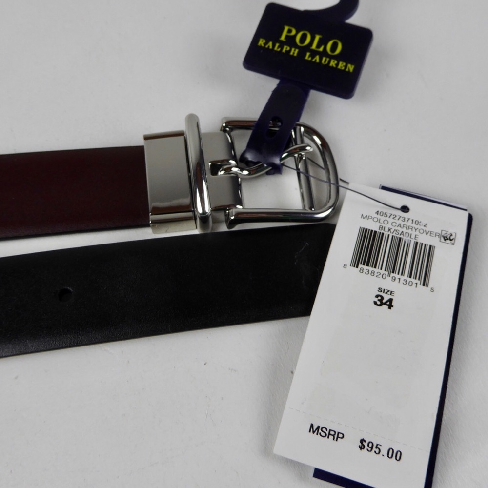 Polo Ralph Lauren Reversible Leather Dress Belt - Picture 6 of 6